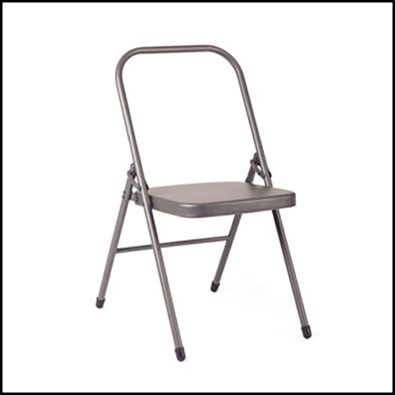 Folding yoga chair without front bar